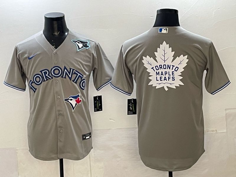 Men 2025 Nike Toronto Blue Jays Blank Grey Game MLB Jersey 03